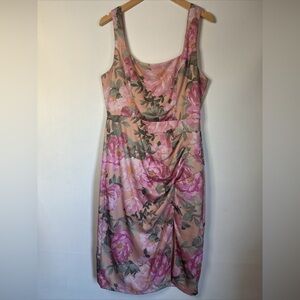 Floral Pink Midi Dress